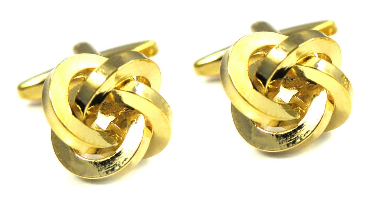 Spinki do mankietów - złote węzełki U132