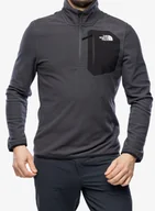 Bluzy sportowe męskie - Bluza z zamkiem 1/2 The North Face Experit 1/4 Zip Grid Fleece - grey/black - miniaturka - grafika 1