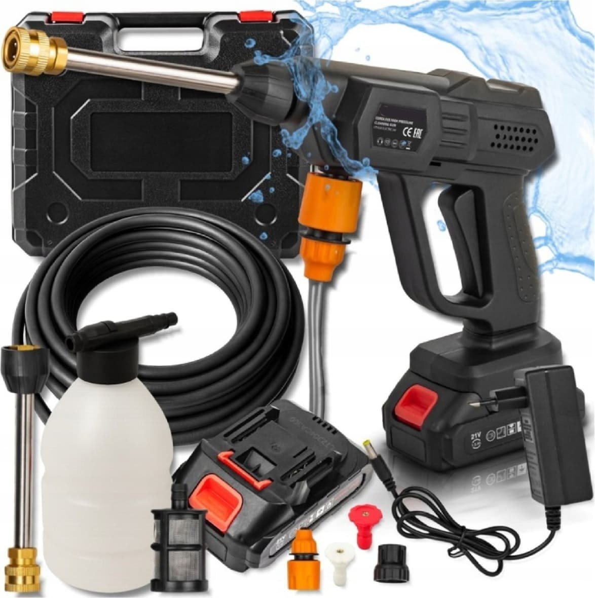 Forsage F-PG001 Myjka ciśnieniowa akumulatorowa 15 bar, 21V, 1500mAh