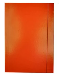 Teczka lakierowana z gumką A4 Pomarańczowa - Teczki i skoroszyty - miniaturka - grafika 1