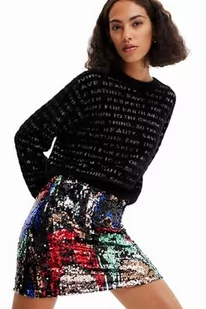 Desigual Damska spódnica, czarny, XL - Spódnice - miniaturka - grafika 1
