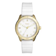 Paski - FOSSIL BQ3965 Dayle kwarcowy analogowy zegarek na rękę dla kobiet, średnica koperty 38 mm, złoty/biały, Złoty/biały, pasek - miniaturka - grafika 1