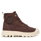 Botki damskie - Trapery Palladium Pampa Hi Zip Organic 79101-293-M Brązowy - miniaturka - grafika 1
