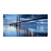 Foto gadżety - Fotoobraz na ścianę szklany Oświetlony most - miniaturka - grafika 1