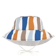 Czapeczki dla niemowląt - Lassig Dwustronny kapelusz przeciwsłoneczny UV80 Splash & Fun Fale blue/nature, rozm. 50/51 - miniaturka - grafika 1