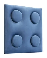 Meble modułowe i akcesoria - Panel ścienny tapicerowany Velvet Lego 25x25x4 cm niebieski - miniaturka - grafika 1