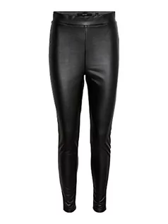 Legginsy - VERO MODA Damskie legginsy VMGAYA MR PL Fleece Legging NOOS spodnie, czarne, XS/32 - grafika 1