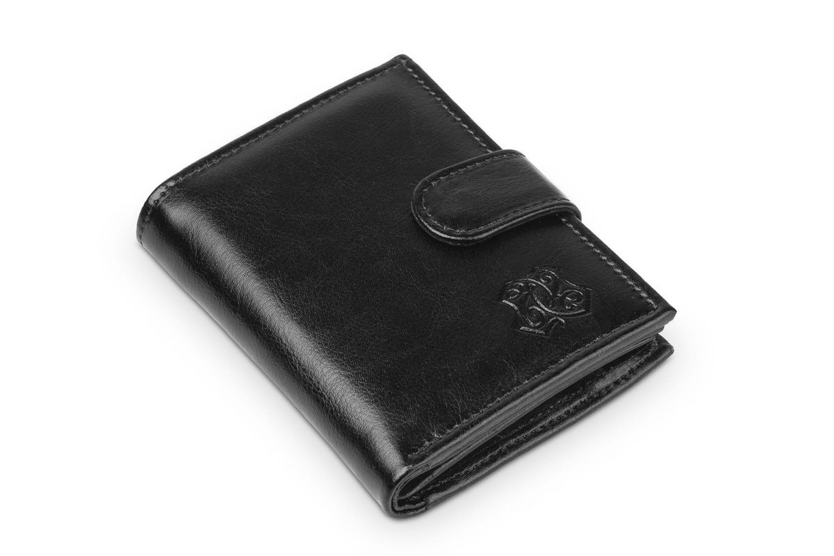 Portfel Męski Skórzany Kaletnik Janczar Czarny