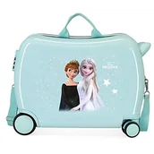 Walizki - Disney Frozen Frosted Light walizka dziecięca, niebieska, 50 x 38 x 20 cm, twardy plastik, boczna, 34 l, 1,8 kg, 4 koła, bagaż podręczny - miniaturka - grafika 1