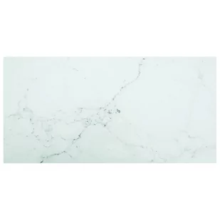vidaXL Lumarko Blat stołu, biały, 100x50 cm, 6 mm, szkło ze wzorem marmuru 322258 - Meble modułowe i akcesoria - miniaturka - grafika 1