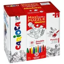 Zestaw puzzli do rysowania Carioca ADVENTURES 42837 KW TRADE - Puzzle - miniaturka - grafika 1