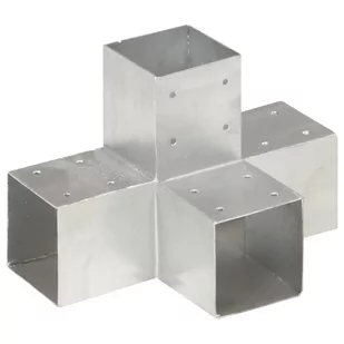 vidaXL Łącznik do słupków w kształcie X, metalowy, 91x91 mm - Akcesoria do ogrodzeń - miniaturka - grafika 1