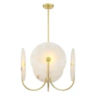 Lampy sufitowe - Wisząca lampa Modena P04814BR Cosmolight talerze mosiądz białe - miniaturka - grafika 1