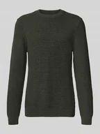 Swetry męskie - Sweter z dzianiny kroju regular fit z mieszanki bawełny - miniaturka - grafika 1