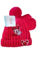 Czapki i chusty sportowe męskie - Komplet czapka rękawiczki Disney Minnie dla dziewczynki zimowy - miniaturka - grafika 1