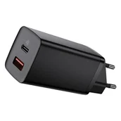 Ładowarki do telefonów - Baseus GaN2 Lite szybka ładowarka sieciowa 65W USB / USB Typ C Quick Charge 3.0 Power Delivery (azotek galu) czarny (CCGAN2L-B01) - miniaturka - grafika 1