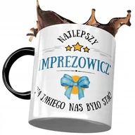 Kubki - Kubek Czarny Imprezowicza Najlepszy Imprezowicz z Nadrukiem ze Zdjęciem + Opakowanie na prezent (wzór 02) - miniaturka - grafika 1
