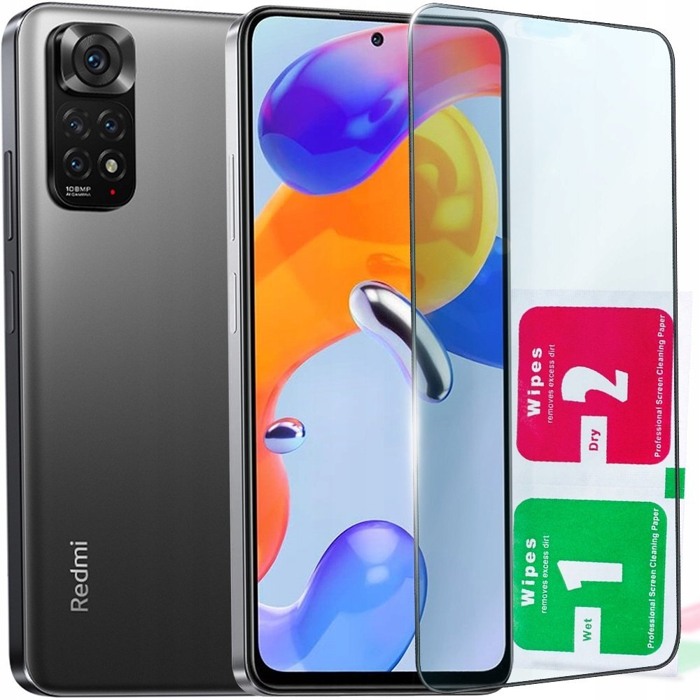 SZKŁO HARTOWANE 5D OCHRONNE PEŁNE CAŁY EKRAN Z RAMKĄ DO REDMI NOTE 11 11S