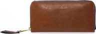 Portfele - Solier Portfel damski skórzany SOLIER P02 brązowy - miniaturka - grafika 1