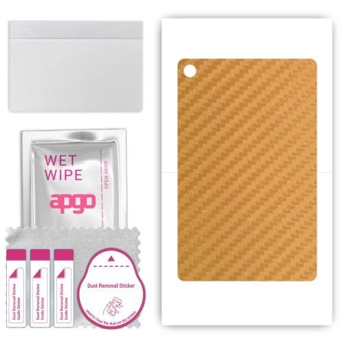 folia naklejka skórka strukturalna na TYŁ do Alcatel 3T8 (2020) - Carbon Złoty - apgo SKINS