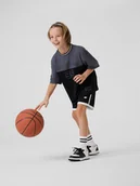 Koszulki dla chłopców - 4F Koszulka sportowa szybkoschnąca chłopięca - czarna 158/164 (12-14 lat) - miniaturka - grafika 1