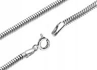 Łańcuszki - SREBRNY ŁAŃCUSZEK ŻMIJKA 60cm. SREBRO Pr.925! - miniaturka - grafika 1