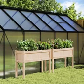 Donice - Donice ogrodowe na nogach, 2 szt., lite drewno sosnowe Lumarko! - miniaturka - grafika 1