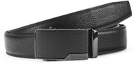 Paski - Pasek Skórzany Pierre Cardin 35 mm AUTOMAT MECHANIZM ZĄBKOWY KLAMRA "CZARNA 9" Skóra Naturalna 548 EXTRA CZARNY - miniaturka - grafika 1
