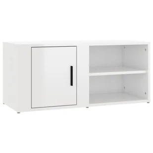 Lumarko Szafki pod TV, 2 szt., białe, wysoki połysk, 80x31,5x36 cm - Szafki RTV - miniaturka - grafika 7