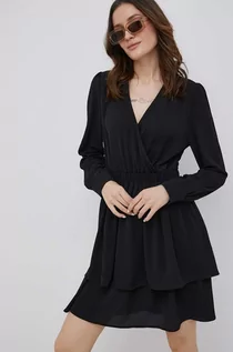 Sukienki - Only sukienka kolor czarny mini rozkloszowana - grafika 1