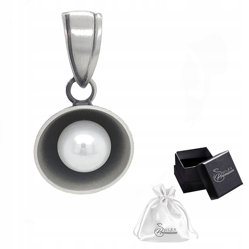 Zawieszka srebrna 925 z PERŁĄ Rękodzieło Handmade