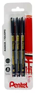 Markery permanentne - PENTEL, foliopis 3 sztuki nfs410+nf450+nm470-a-3b - miniaturka - grafika 1