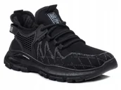 Buty sportowe męskie - Buty męskie sportowe czarne tekstylne sznurowane Big Star NN174460 43 - miniaturka - grafika 1
