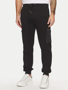 KARL LAGERFELD Spodnie dresowe 705071 551900 Czarny Regular Fit - Spodnie sportowe męskie - miniaturka - grafika 1