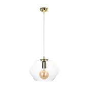 Lampy sufitowe - Keter Lighting Eve lampa wisząca 1x60W złoty/szkło przezroczyste 901 - miniaturka - grafika 1