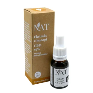 NATmedical NAT ekstrakt z konopi CBD 15% - 15 ml - Suplementy naturalne - miniaturka - grafika 1