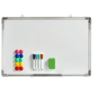 Tablica magnetyczna biała 60 x 40 cm z akcesoriami - Tablice interaktywne - miniaturka - grafika 1
