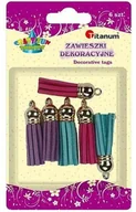 Pozostałe akcesoria dla plastyków - Titanum Zawieszki dekoracyjne frędzelki mix 6szt - miniaturka - grafika 1