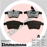 Klocki hamulcowe - Klocki hamulcowe - komplet ZIMMERMANN 23746.975.1 - miniaturka - grafika 1