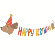 Inne - TEMU 15 sztuk, Przednapięty Dachshund Dog Papierowy Baner, Zabawny Dachshund Dog Birthday Letter Baner dla Miłośników Psów Urodzinowe Świętowanie - miniaturka - grafika 1