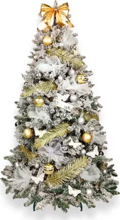 Dekorowana sztuczna choinka ze 100 ozdobami SHINING ELEGANCE 210 cm ze stojakiem i ozdobami świątecznymi - Choinki Dekorowana sztuczna choinka ze 100 ozdobami SHINING ELEGANCE 210 cm ze stojakiem i ozdobami świątecznymi - Choinki - miniaturka - grafika 1