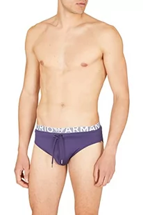 Emporio Armani Swimwear Men's Emporio Armani Logo Band Low Swim Briefs, Eclipse, 50, Eclipse - Kąpielówki męskie - miniaturka - grafika 1
