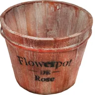 Donice - DONICA OSŁONKA DREWNIANA BRĄZOWA ŚREDNICA 23CM - miniaturka - grafika 1