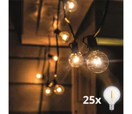 Lampy ogrodowe - Brilagi - Zewnętrzny łańcuch dekoracyjny LED GIRLANDA 25xE12 20m IP44 ciepła biel - miniaturka - grafika 1