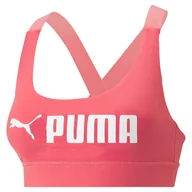 Biustonosze - Damski Stanik sportowy PUMA MID IMPACT PUMA FIT BRA 52219263 – Pomarańczowy - miniaturka - grafika 1