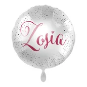 Balony i akcesoria - Balon imienny foliowy Zosia okrągły pakowany 43 cm - miniaturka - grafika 1