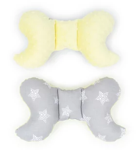 MAMO-TATO Poduszka antywstrząsowa motylek Gwiazdy bąbelkowe białe duże / żółty - Kołdry i poduszki dla dzieci - miniaturka - grafika 1