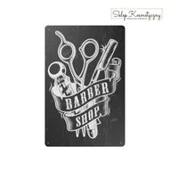 Wyposażenie studia tatuażu - Tablica ozdobna barber B032 - miniaturka - grafika 1