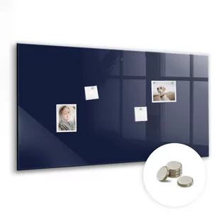 Bezramowa Tablica Magnetyczna ze Szkła - 120x60 cm, Kolor ciemny granatowy - Tablice i flipcharty - miniaturka - grafika 1