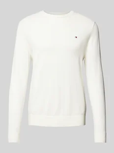 Sweter z dzianiny z wyhaftowanym logo model ‘PIMA’ - Swetry męskie - miniaturka - grafika 1